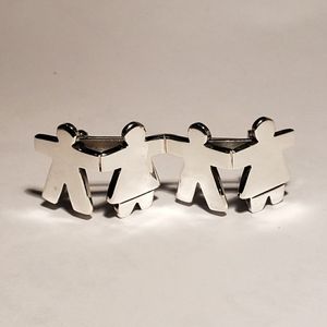 Taxco Sterling Silver Boy and Girl Brooch